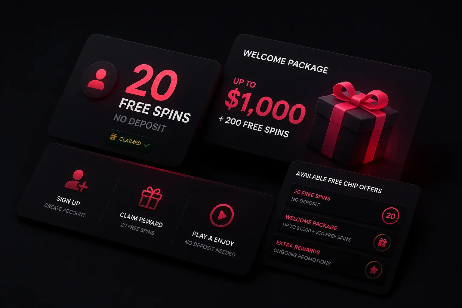 Spin Samurai Free Chips visual guide for Spin Samurai Casino